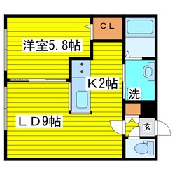 東区役所前駅 徒歩7分 1階の物件間取画像